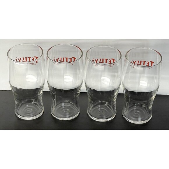 Tetley's English Ale Pint Glasse's Beer Glass Set of 4 France - Picture 3 of 5